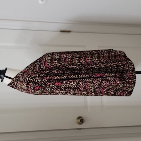 Chico's Travelers Size 2 (L-12) Multi-Color Open Cardigan Long Sleeve Slinky - Picture 5 of 8